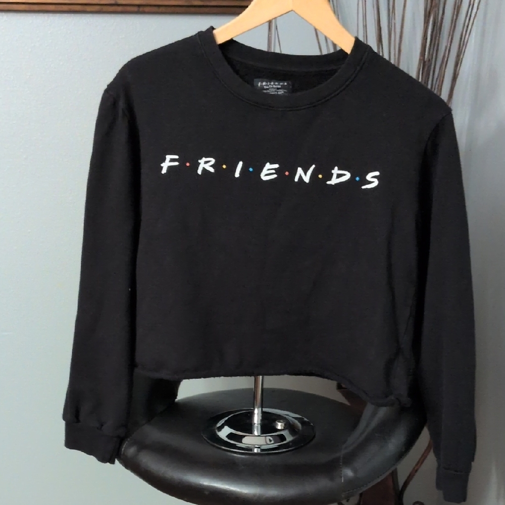 Friends TV Series Black Cropped Sweatshirt